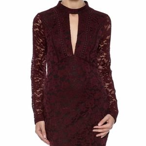 Lush sheer lace mini dress
